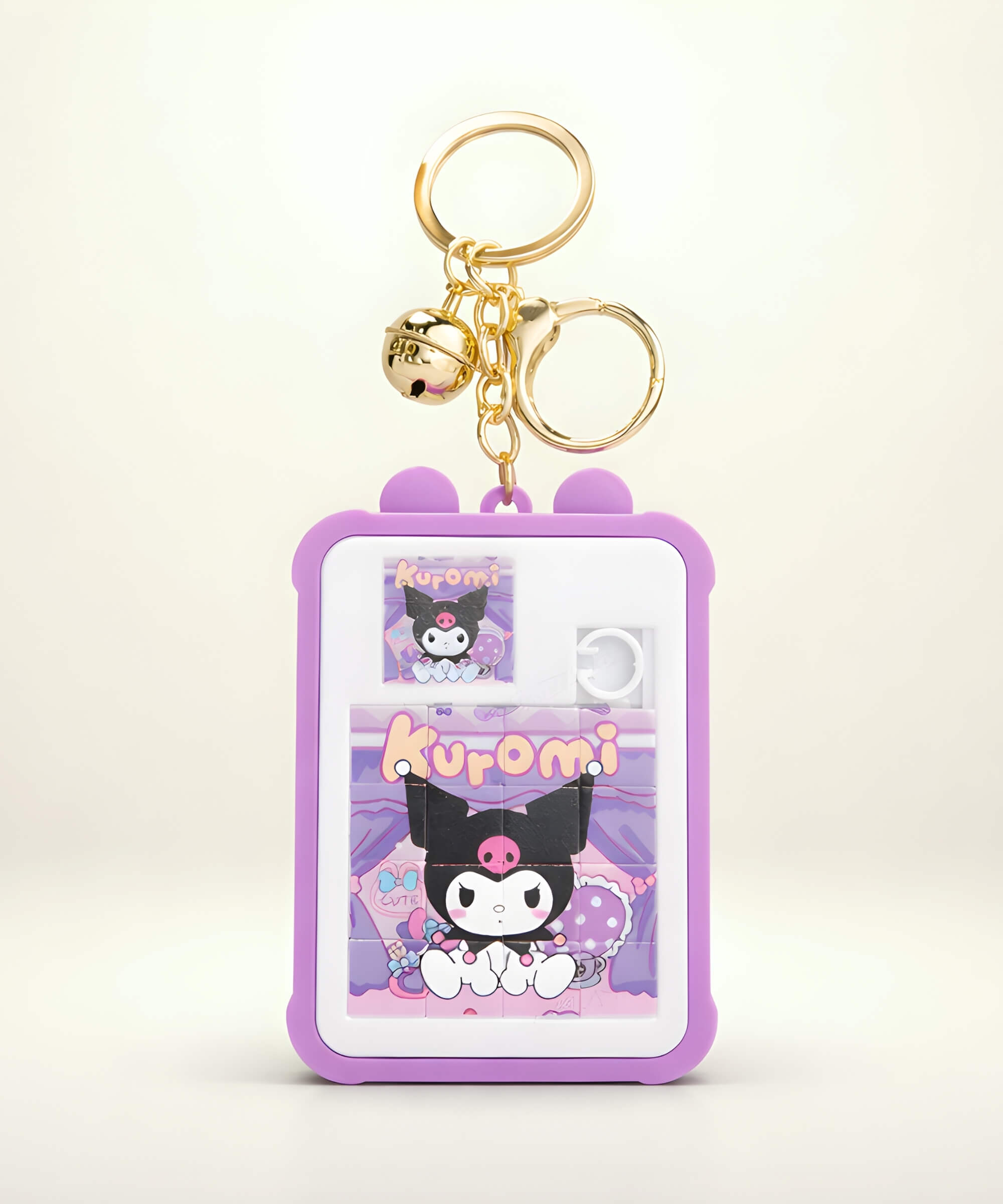 Sanrio puzzle keychain Kuromi sliding jigsaw bag charm cute purple character keychain variant